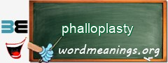 WordMeaning blackboard for phalloplasty